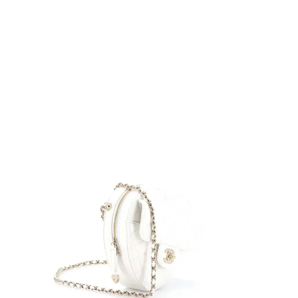 Chanel Cc In Love Heart Bag Quilted #256623C49B - Picture 2 of 6